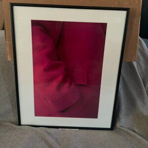 ABSTRACT ART PHOTOGRAPHY PRINT framed & matted IN HER RED COAT
